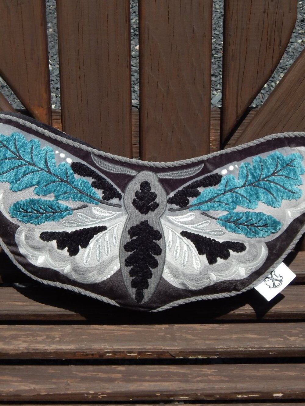 Butterfly Pillow Christian Lacroix Down Alternative Tufted Chenille Tagged NEW *